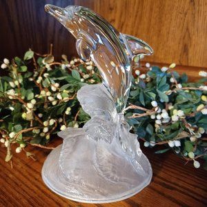 Beautiful Glass Dolphin Figurine, Like new condition